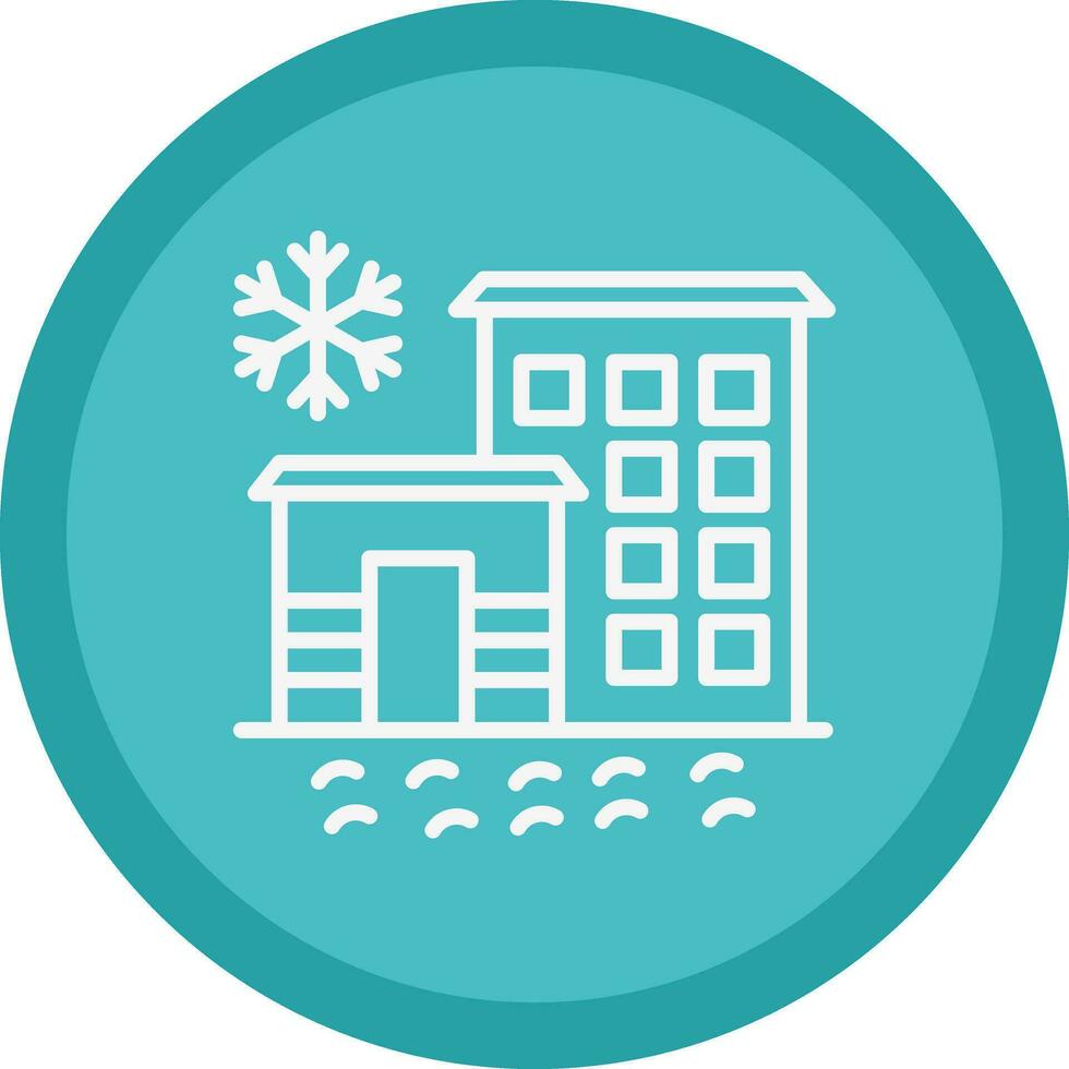 Ice hotel Vector Icon Design