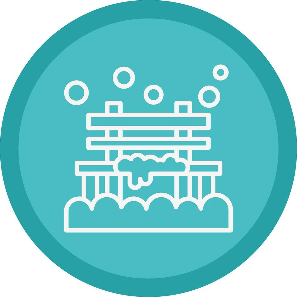 Snow-covered bench Vector Icon Design