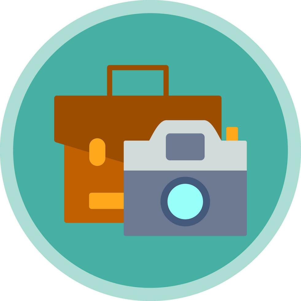 Camera Bag Vector Icon Design
