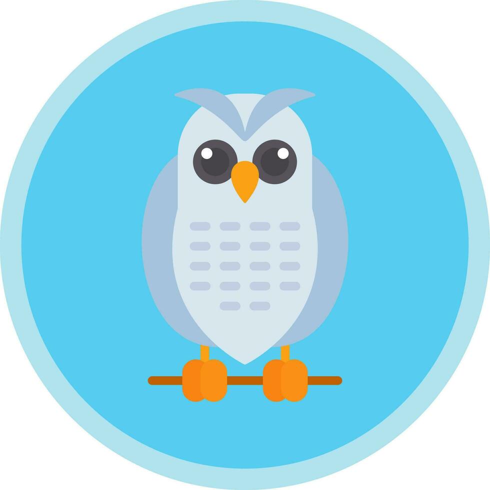 Snowy owl Vector Icon Design