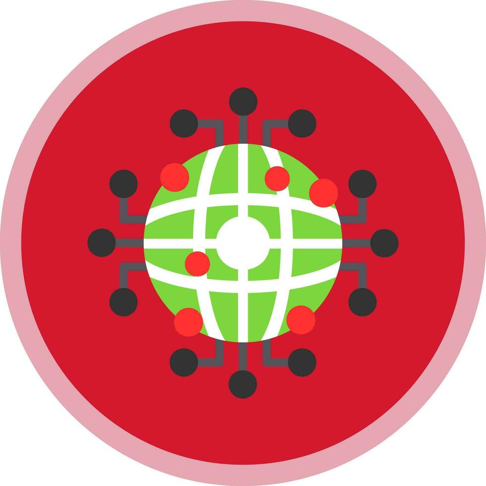 global red vector icono diseño