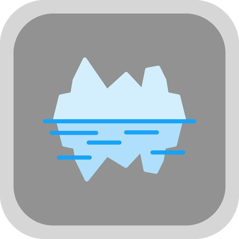 glaciar bahía vector icono diseño