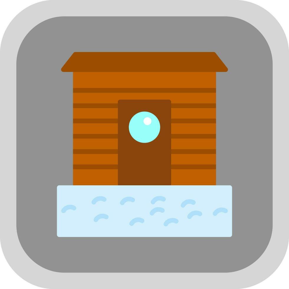 Ice fishing hut Vector Icon Design