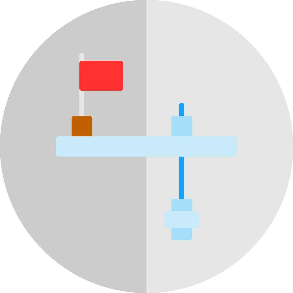 Ice fishing tip-up Vector Icon Design