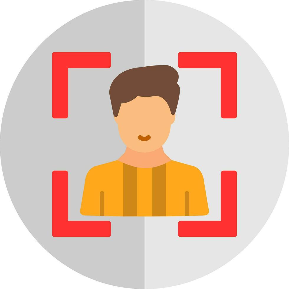 Face Scan Vector Icon Design
