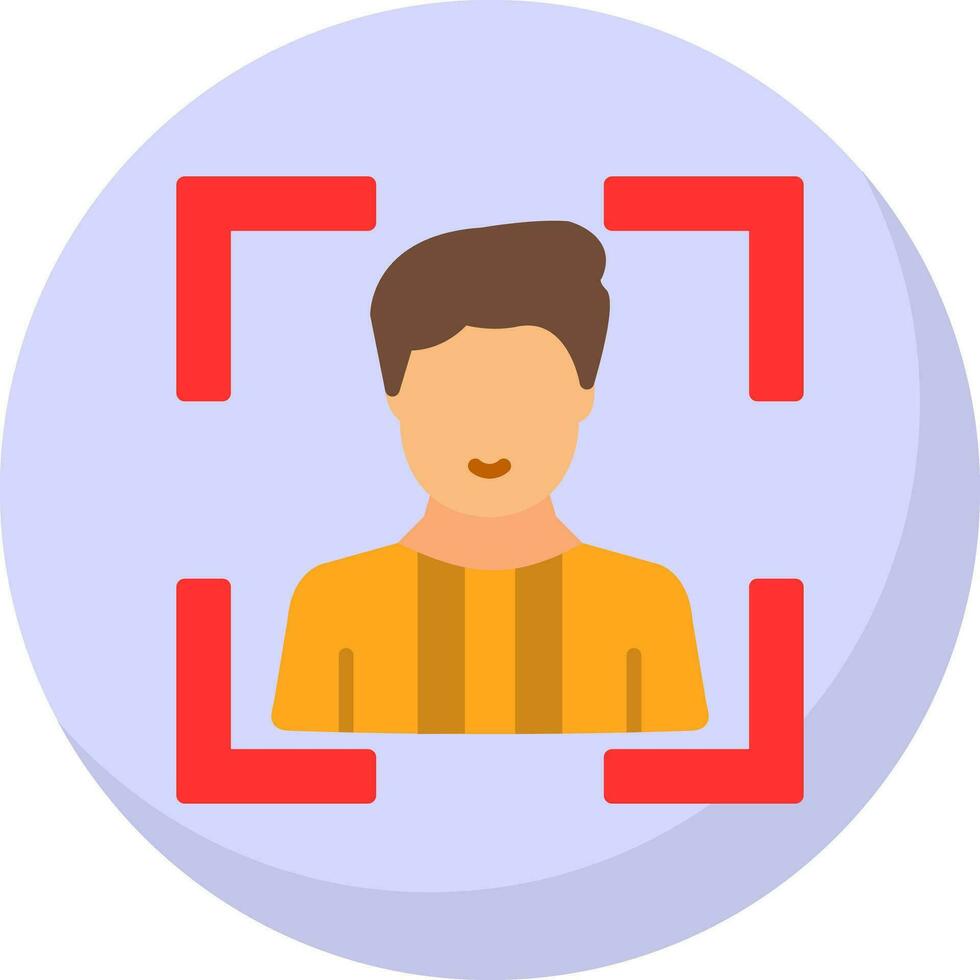 Face Scan Vector Icon Design