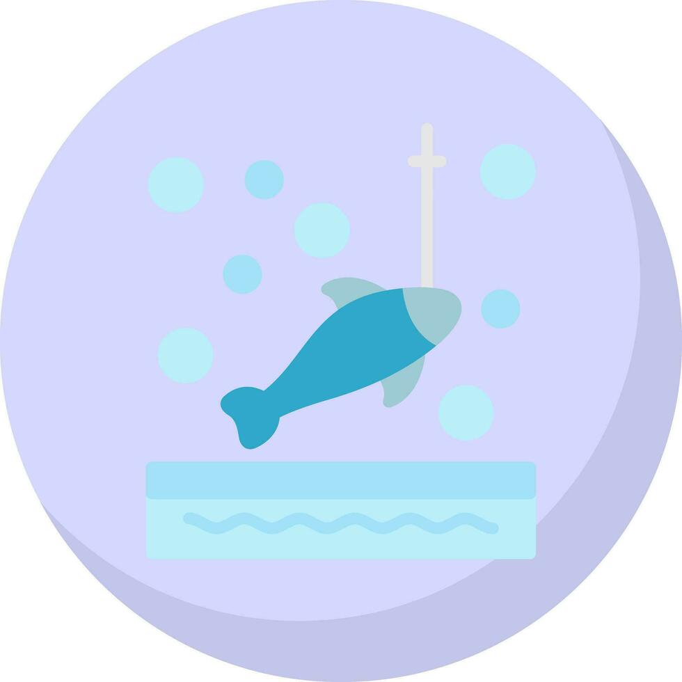 Ice fishing Vector Icon Design