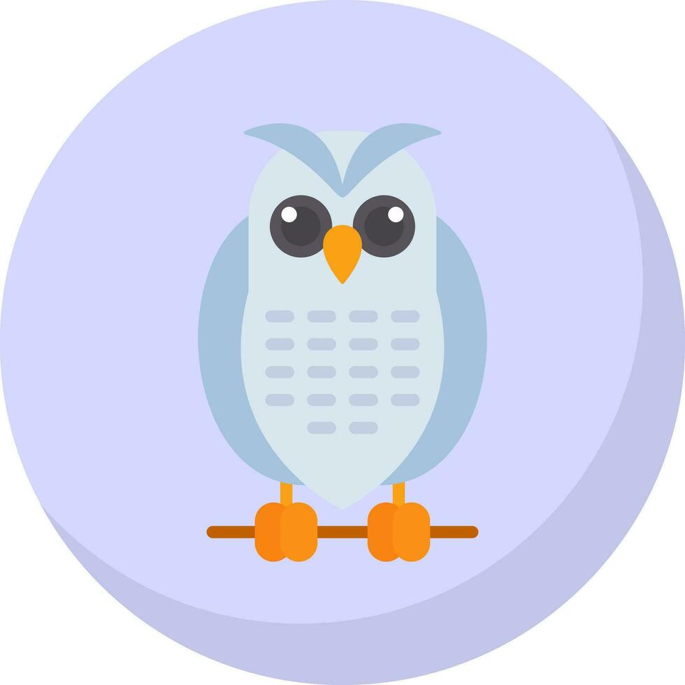 Snowy owl Vector Icon Design