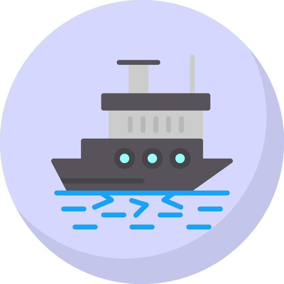 Icebreaker ship in action Vector Icon Design