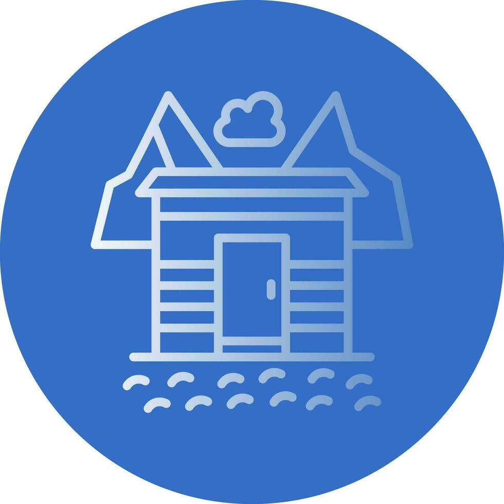 Snow-covered village Vector Icon Design