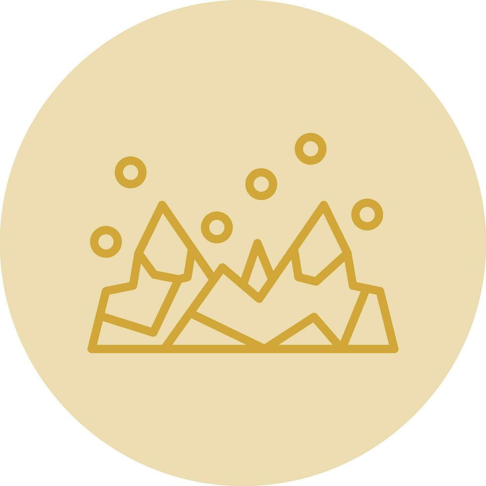 Snow-covered mountain Vector Icon Design