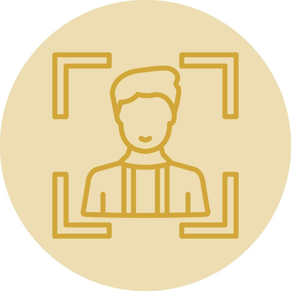 Face Scan Vector Icon Design