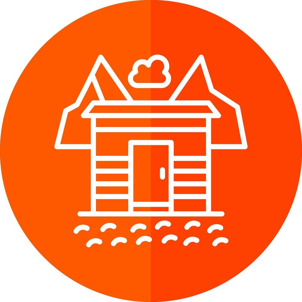 Snow-covered village Vector Icon Design