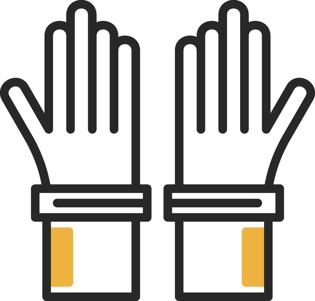 guantes, vector, icono, diseño vector