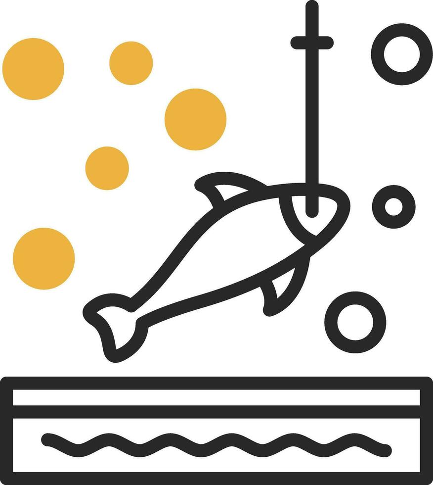 Ice fishing Vector Icon Design