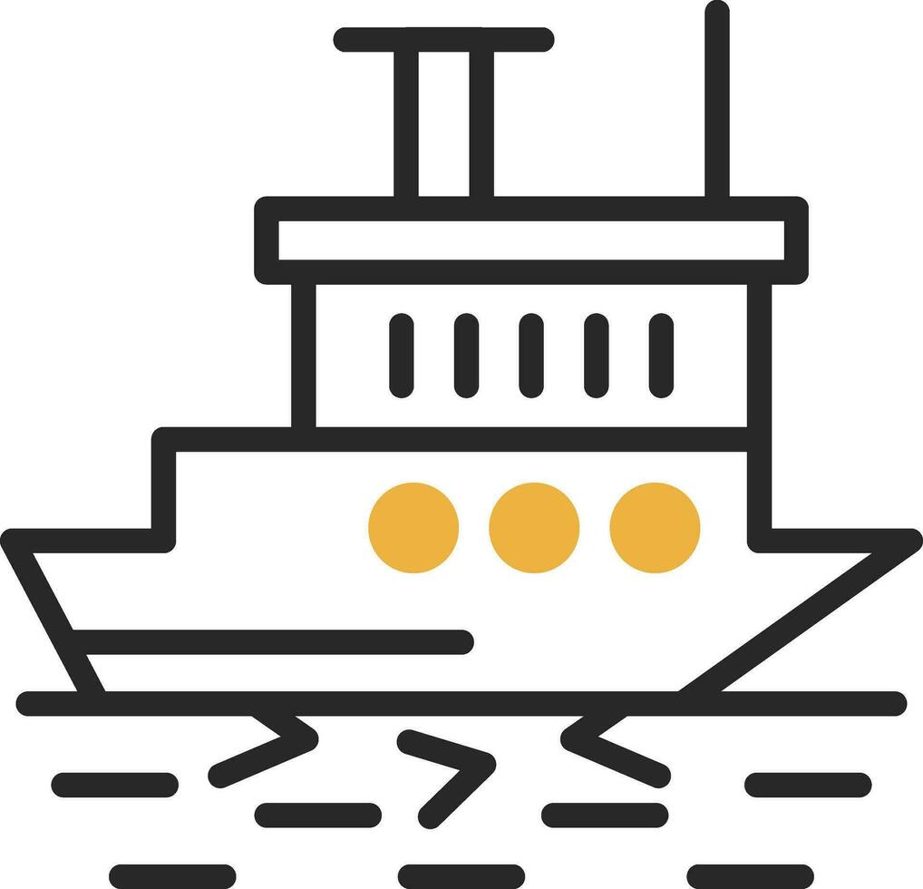 Icebreaker ship in action Vector Icon Design