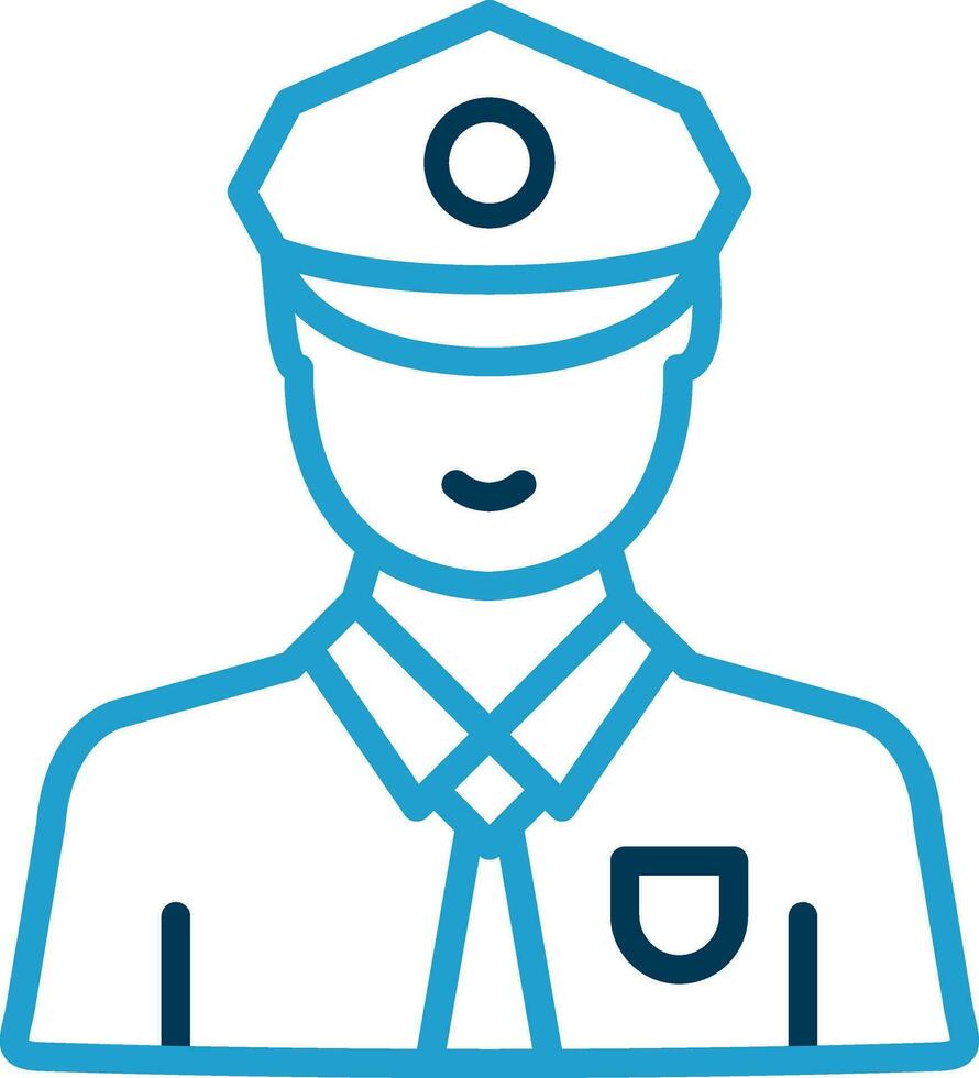 Security Guard Vector Icon Design