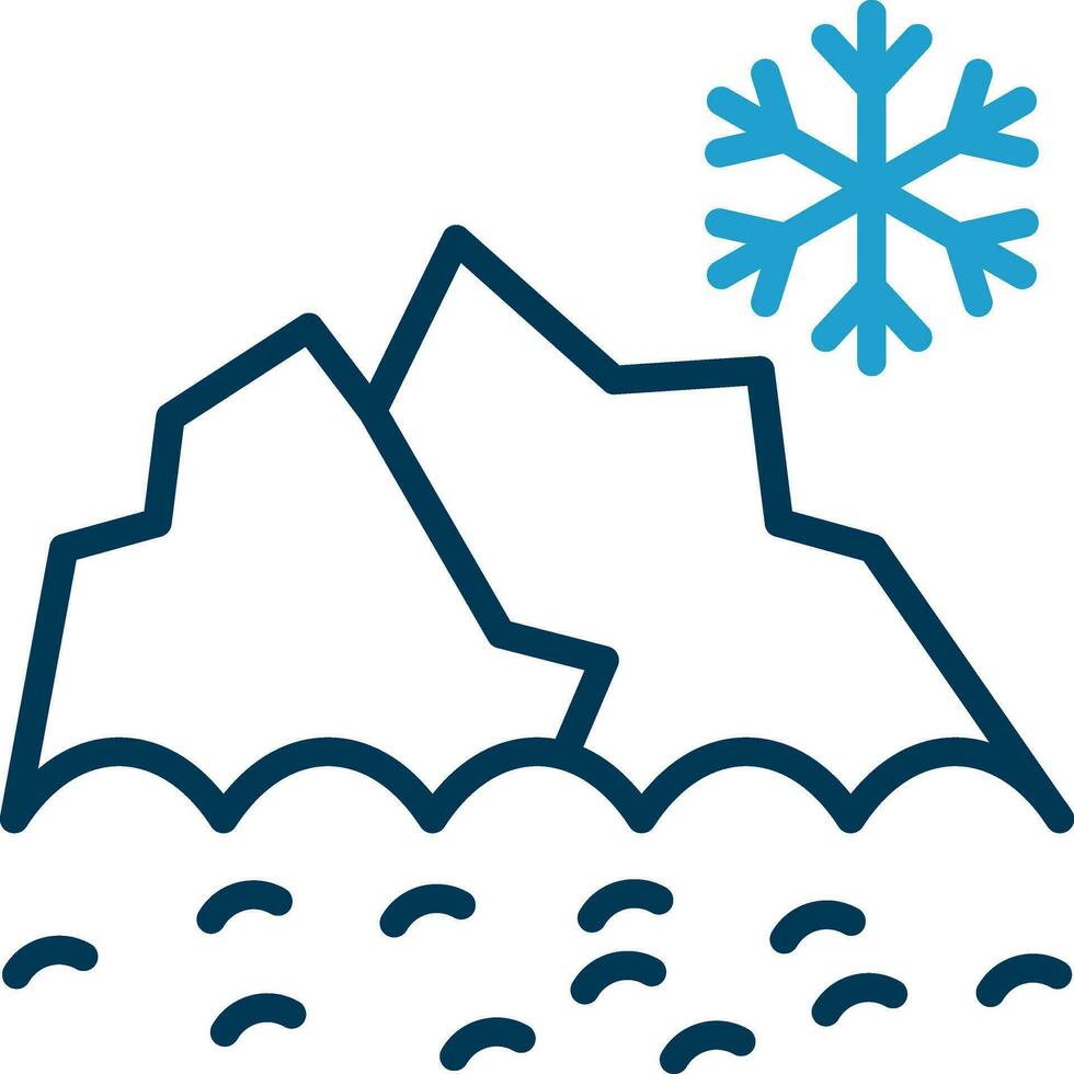 Nevado montaña pico vector icono diseño