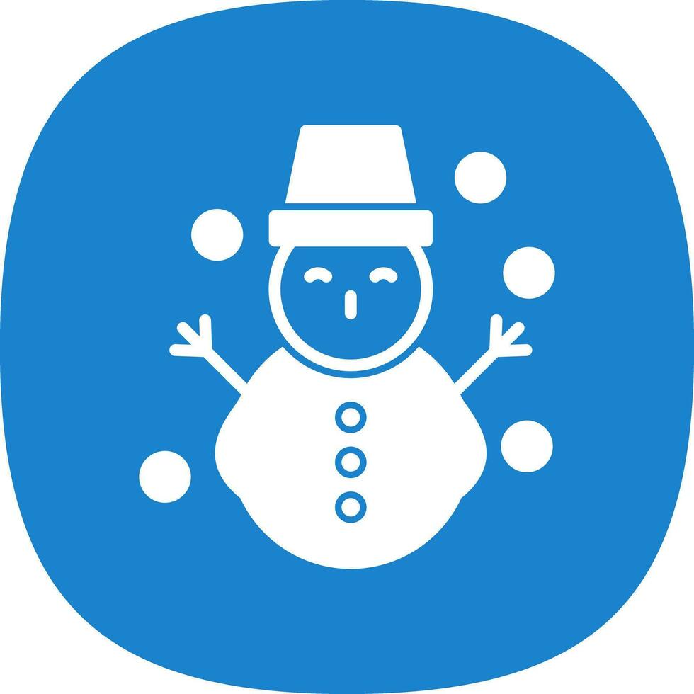 Snowman Vector Icon Design