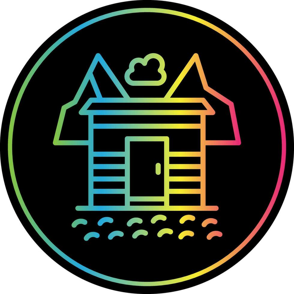Snow-covered village Vector Icon Design