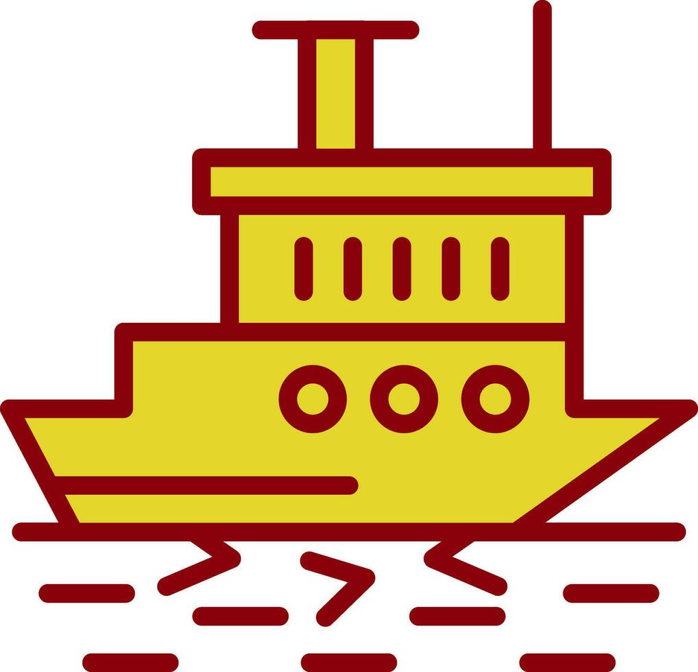 Icebreaker ship in action Vector Icon Design