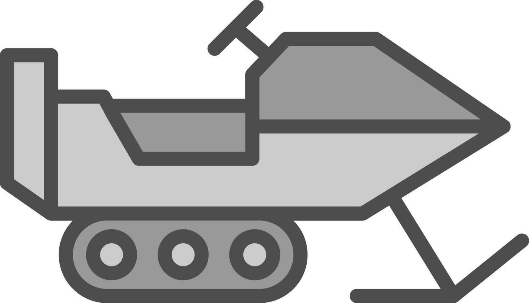 Snowmobile Vector Icon Design