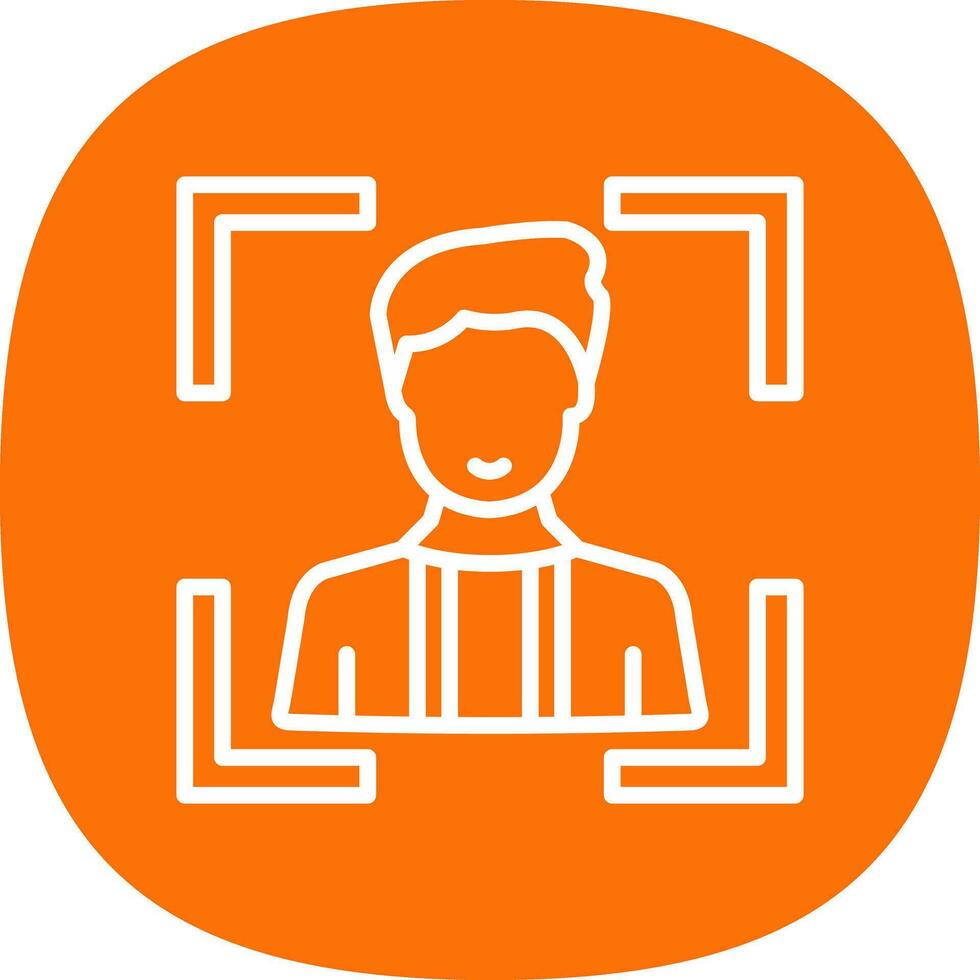 Face Scan Vector Icon Design