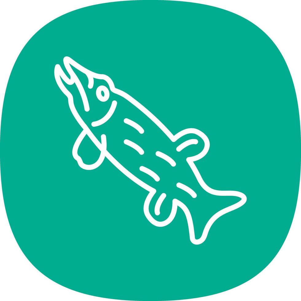 Northern pike Vector Icon Design