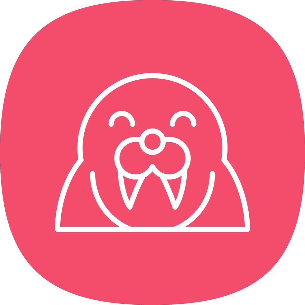 Walrus Vector Icon Design