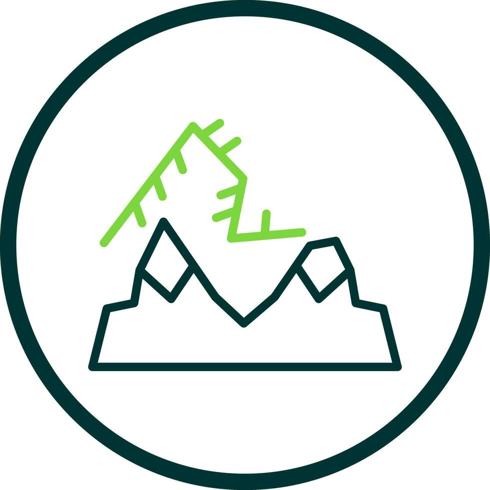 Northern lights Vector Icon Design