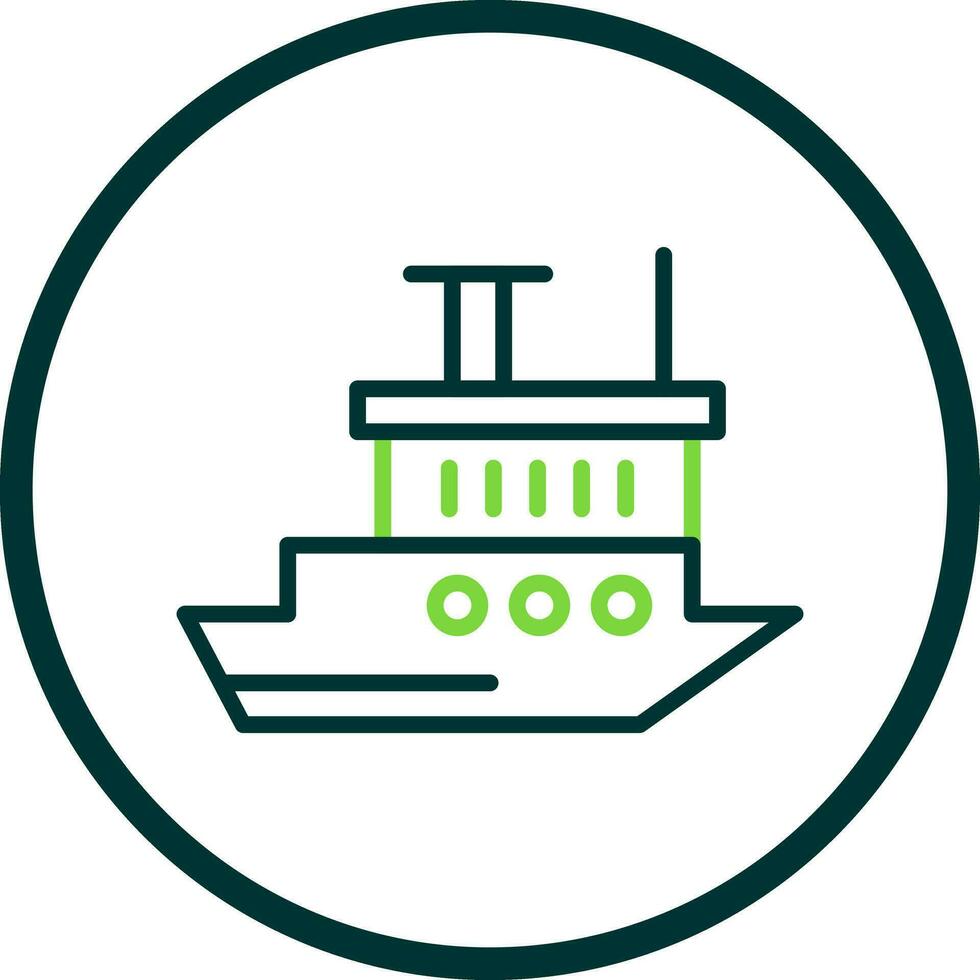 Icebreaker ship Vector Icon Design