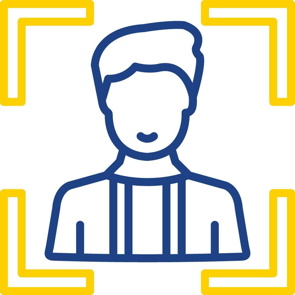 Face Scan Vector Icon Design