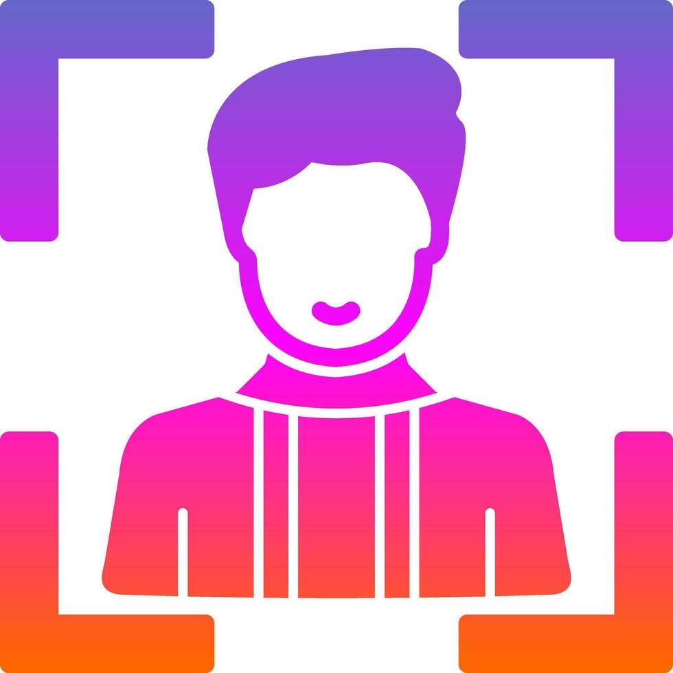 Face Scan Vector Icon Design