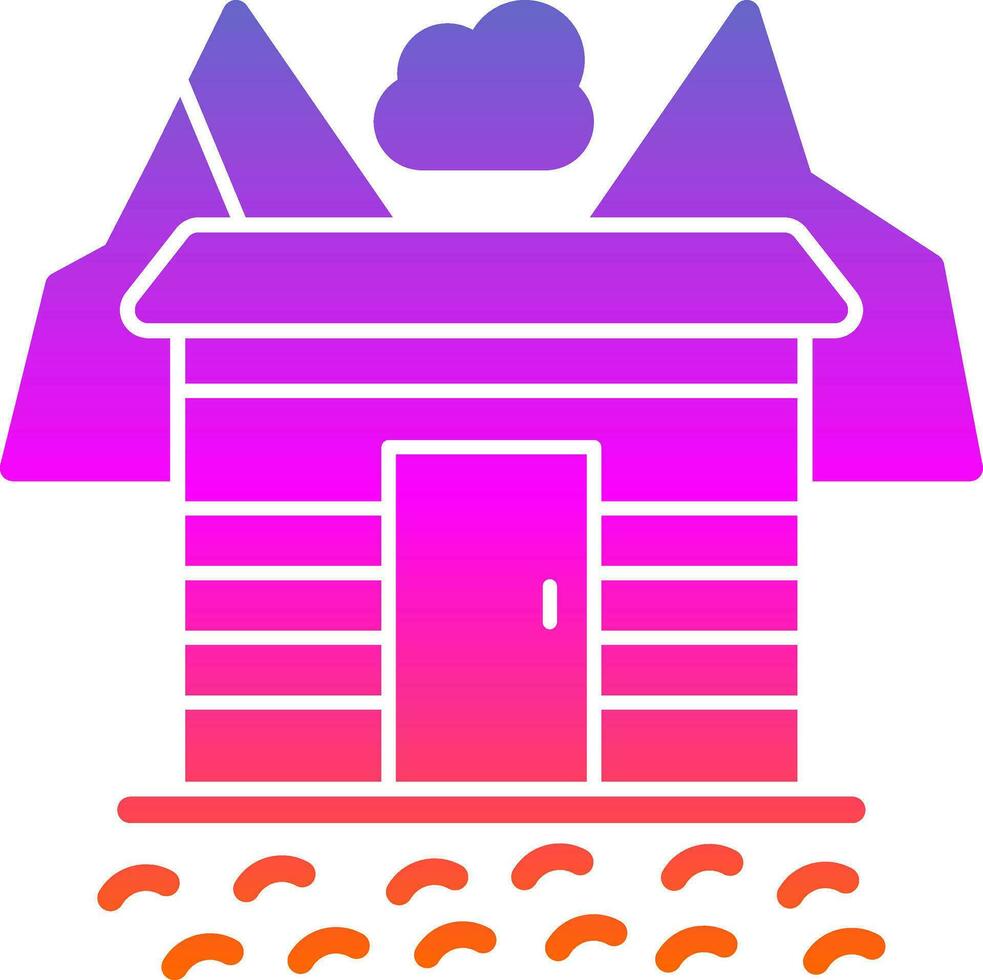 Snow-covered village Vector Icon Design