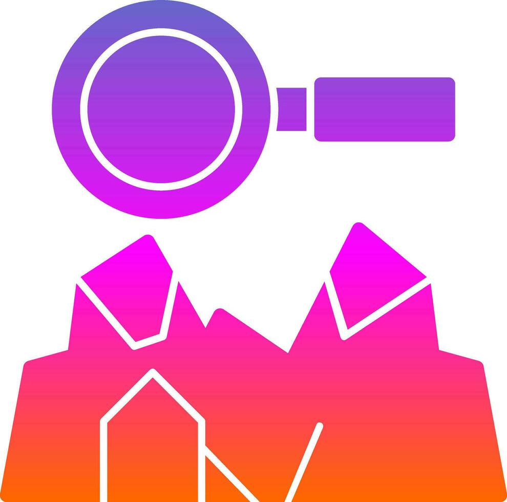 Ice cave exploration Vector Icon Design
