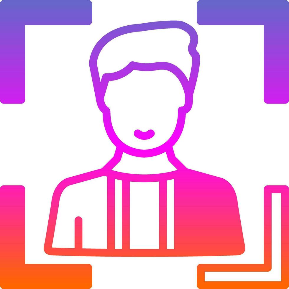 Face Scan Vector Icon Design