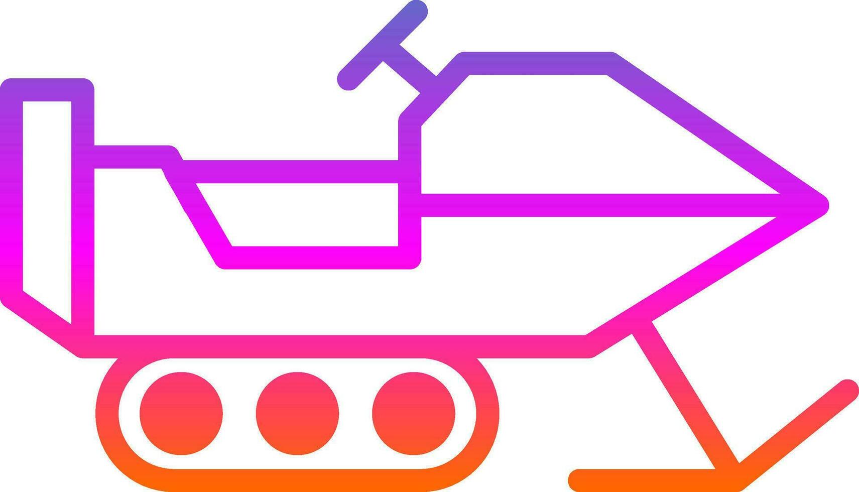 Snowmobile Vector Icon Design