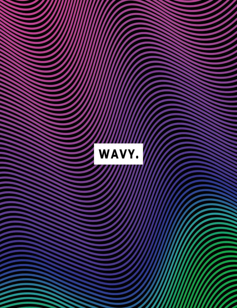 Fluid and wavy lines background template copy space. Dynamic color gradation backdrop design for poster, banner, magazine, cover, leaflet, flyer, or brochure. vector