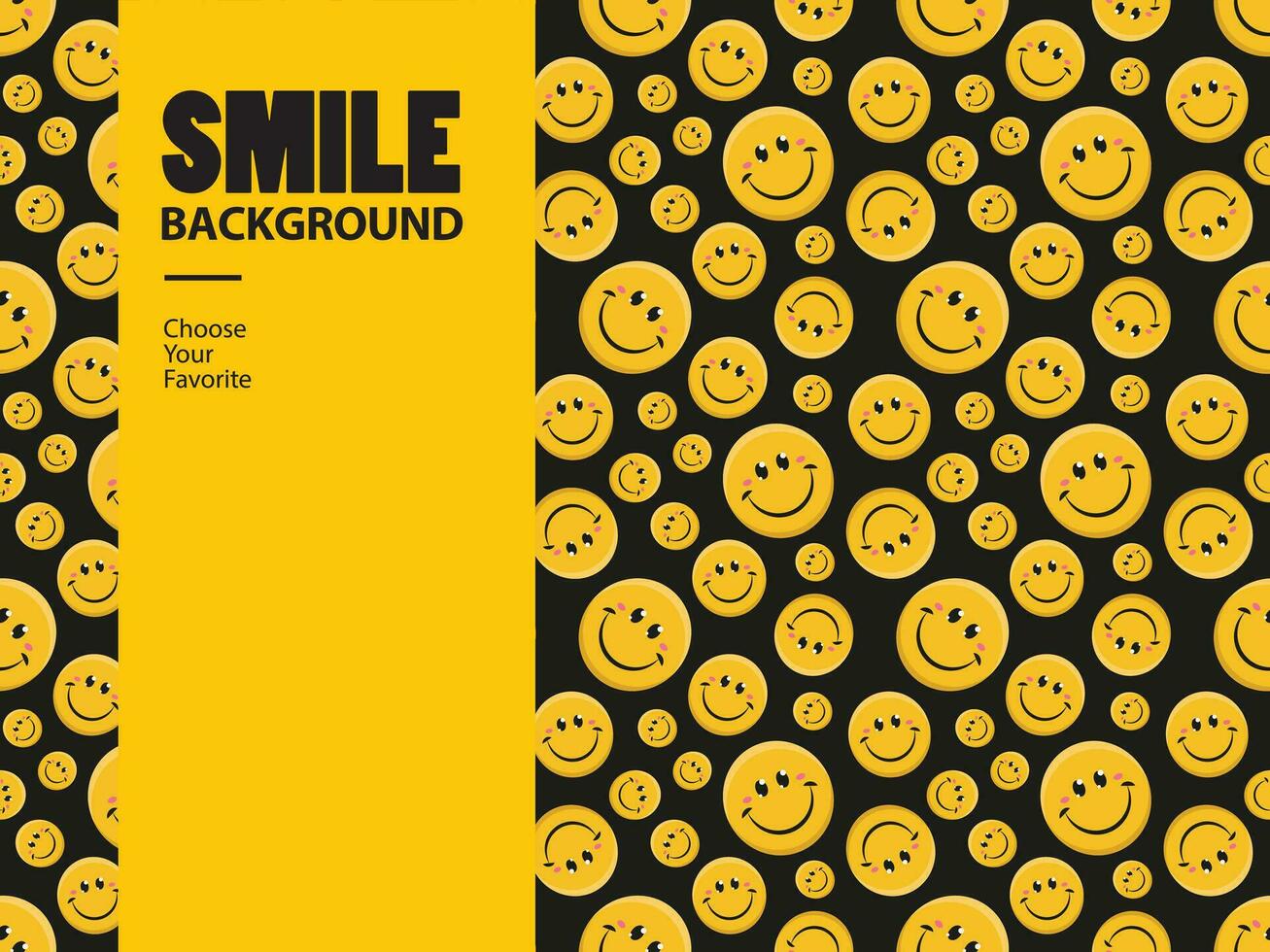 world smile day background pattern seamless yellow funny joy vector happiness cute cartoon holiday