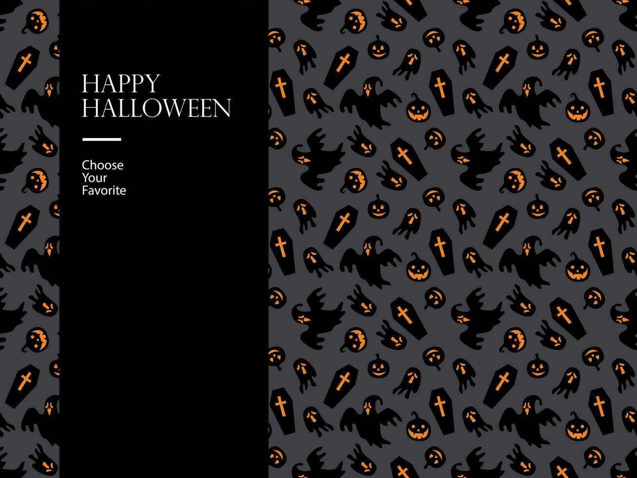 halloween happy vector element horror october cartoon evil haunted pumpkin invite party monster art