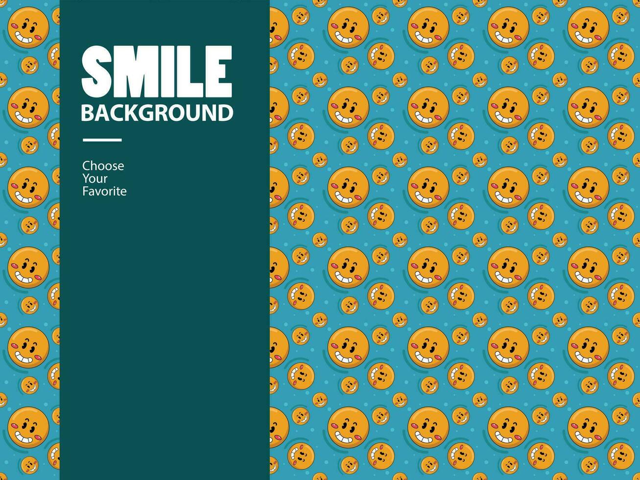 world smile day background pattern seamless yellow funny joy vector happiness cute cartoon holiday