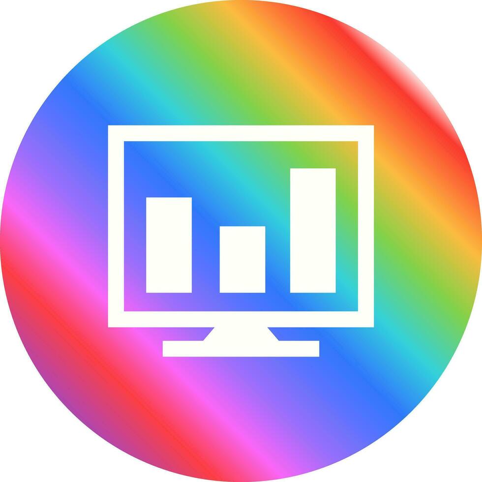 Analytics on screen Vector Icon