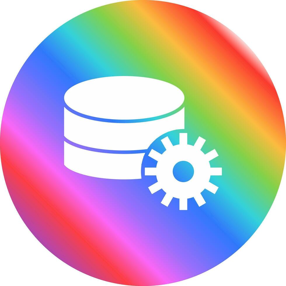icono de vector de configuración de base de datos