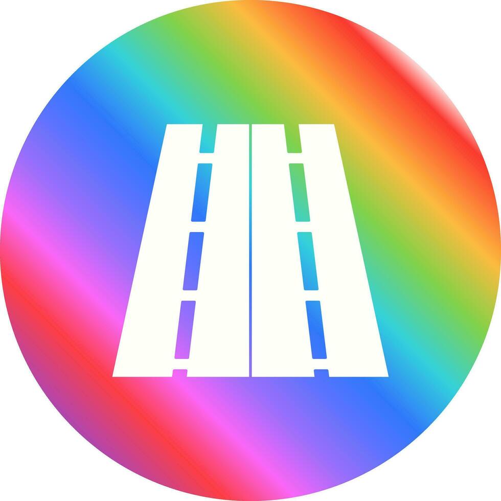 Two Way Road Vector Icon