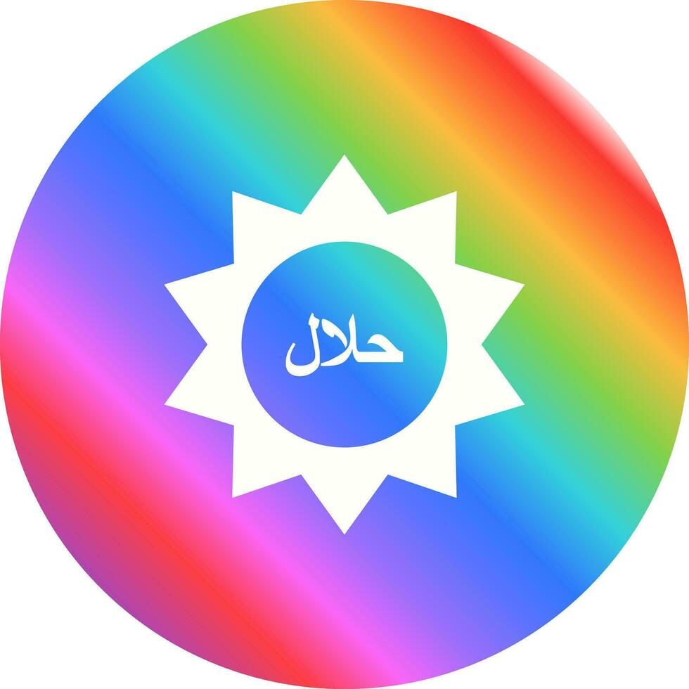 Halal Sticker Vector Icon