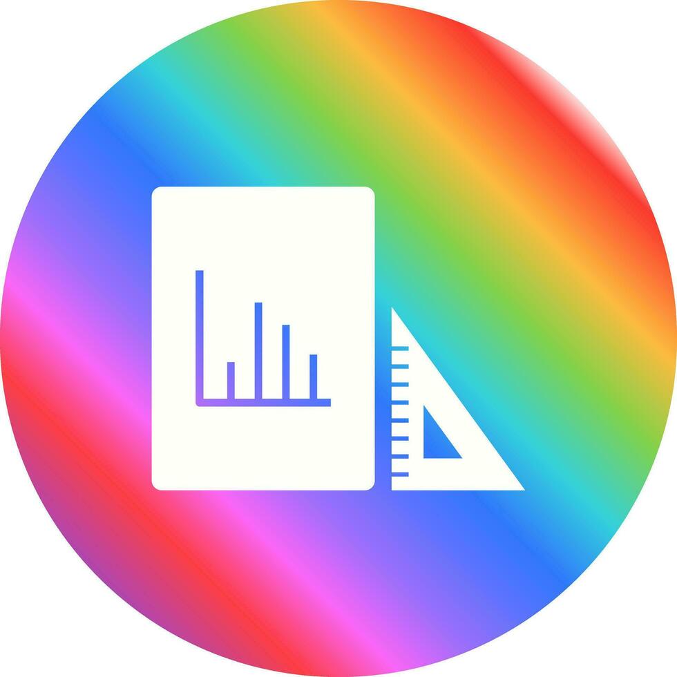 Set Square and Graph Vector Icon