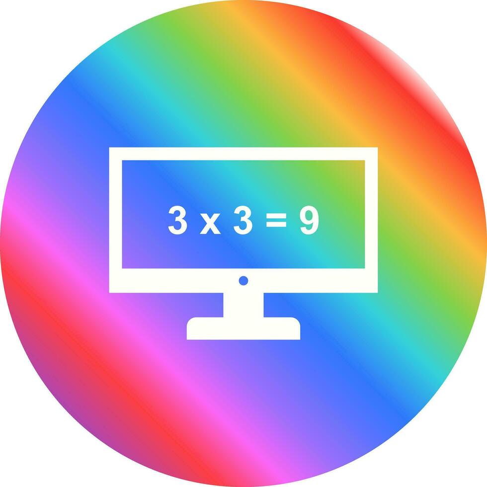 Math in Computer Vector Icon