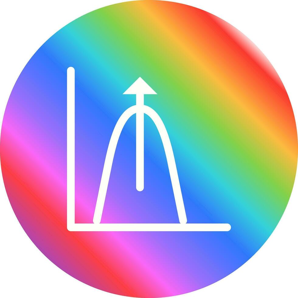 Bell Shaped Graph Vector Icon