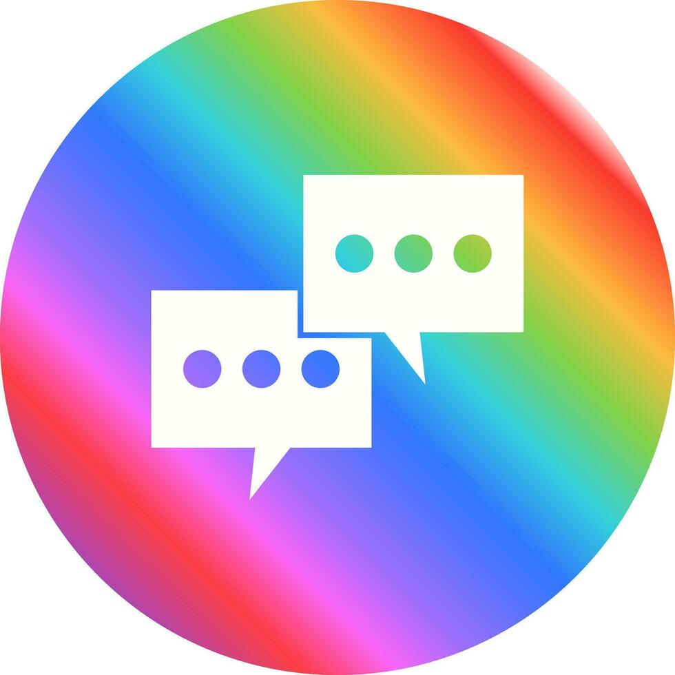 Double Message Bubble Vector Icon