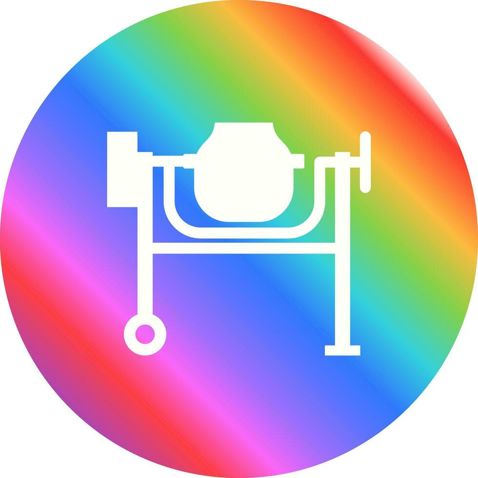Cement Mixing Vector Icon